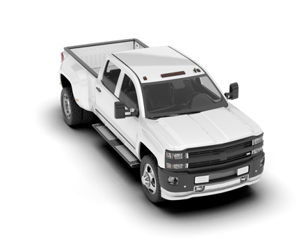White pickup truck isolated on transparent background. 3d rendering - illustration png