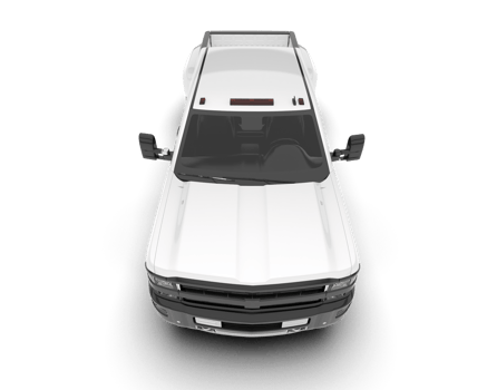 White pickup truck isolated on transparent background. 3d rendering - illustration png