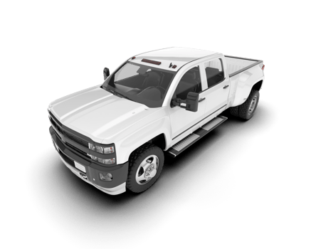White pickup truck isolated on transparent background. 3d rendering - illustration png