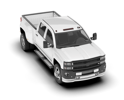 White pickup truck isolated on transparent background. 3d rendering - illustration png