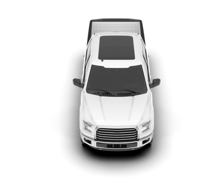 White pickup truck isolated on transparent background. 3d rendering - illustration png