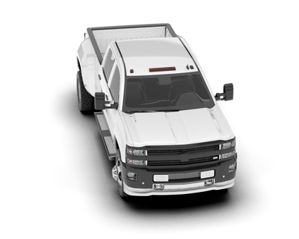 White pickup truck isolated on transparent background. 3d rendering - illustration png