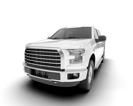 White pickup truck isolated on transparent background. 3d rendering - illustration png