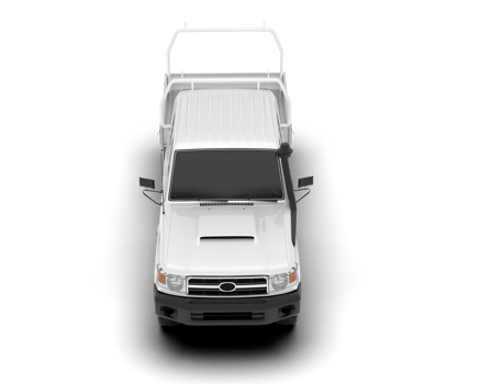 White pickup truck isolated on transparent background. 3d rendering - illustration png