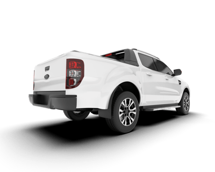 White pickup truck isolated on transparent background. 3d rendering - illustration png