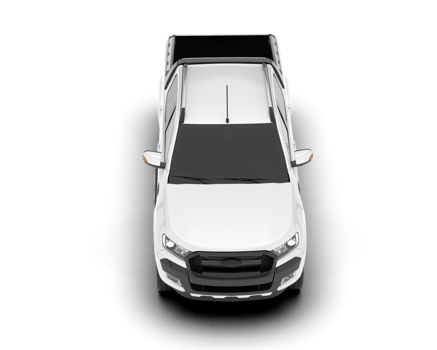 White pickup truck isolated on transparent background. 3d rendering - illustration png