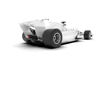 White sport car isolated on transparent background. 3d rendering - illustration png