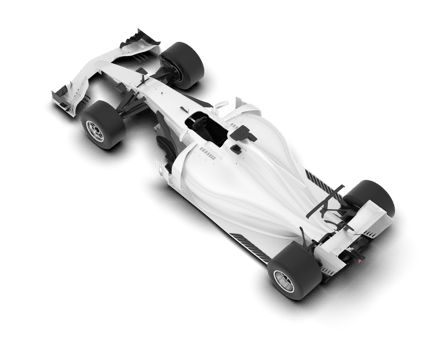 White sport car on transparent background. 3d rendering - illustration png