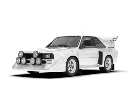 White sport car on transparent background. 3d rendering - illustration png