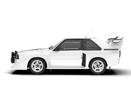 White sport car on transparent background. 3d rendering - illustration png