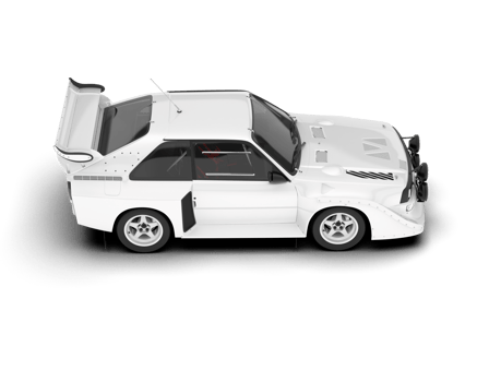 White sport car on transparent background. 3d rendering - illustration png