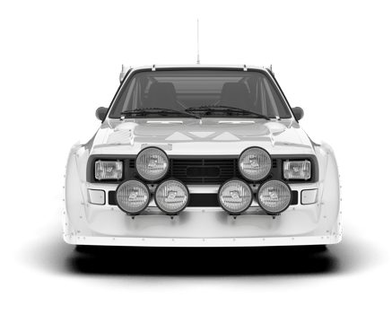 White sport car on transparent background. 3d rendering - illustration png