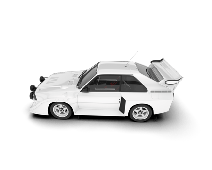 White sport car on transparent background. 3d rendering - illustration png