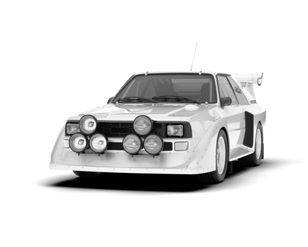 White sport car on transparent background. 3d rendering - illustration png