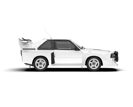White sport car on transparent background. 3d rendering - illustration png