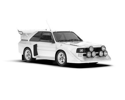 White sport car on transparent background. 3d rendering - illustration png