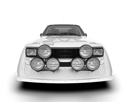 White sport car on transparent background. 3d rendering - illustration png