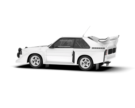 White sport car on transparent background. 3d rendering - illustration png