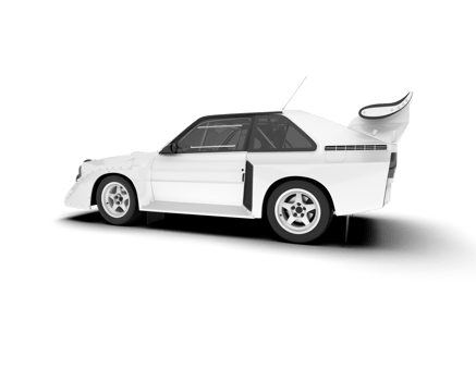 White sport car on transparent background. 3d rendering - illustration png