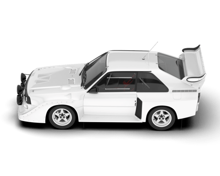 White sport car on transparent background. 3d rendering - illustration png