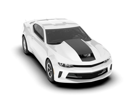 White sport car on transparent background. 3d rendering - illustration png