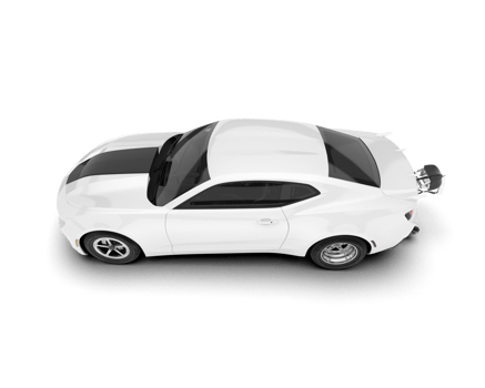 White sport car on transparent background. 3d rendering - illustration png