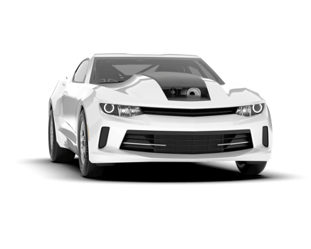 White sport car on transparent background. 3d rendering - illustration png
