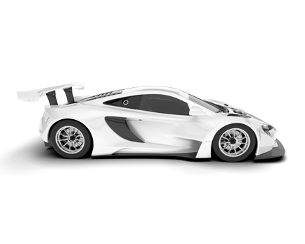 White sport car isolated on transparent background. 3d rendering - illustration png
