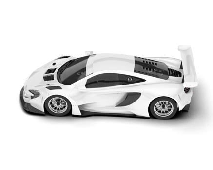 White sport car isolated on transparent background. 3d rendering - illustration png