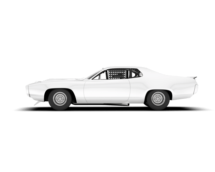 White sport car isolated on transparent background. 3d rendering - illustration png
