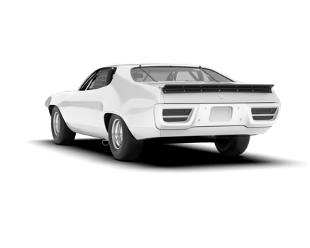 White sport car on transparent background. 3d rendering - illustration png