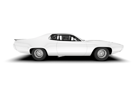 White sport car isolated on transparent background. 3d rendering - illustration png