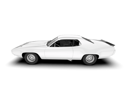 White sport car on transparent background. 3d rendering - illustration png