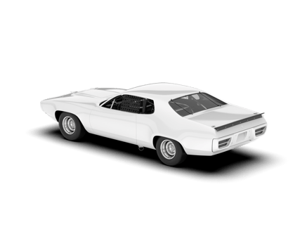White sport car on transparent background. 3d rendering - illustration png