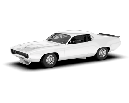 White sport car on transparent background. 3d rendering - illustration png