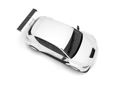 White sport car isolated on transparent background. 3d rendering - illustration png