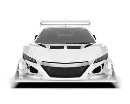 White sport car on transparent background. 3d rendering - illustration png
