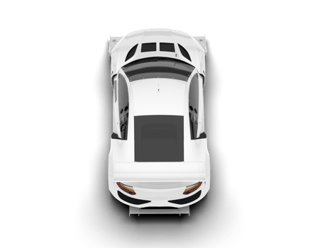 White sport car on transparent background. 3d rendering - illustration png