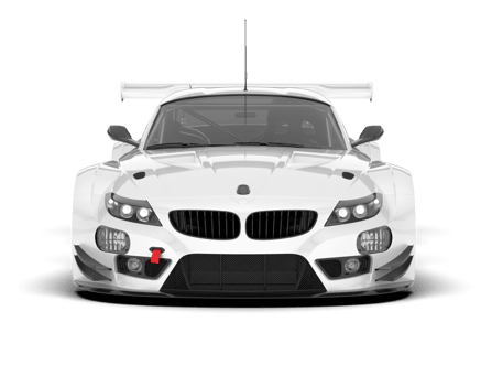 White sport car on transparent background. 3d rendering - illustration png
