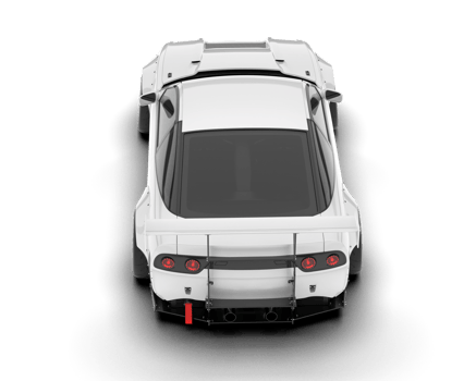 White sport car on transparent background. 3d rendering - illustration png