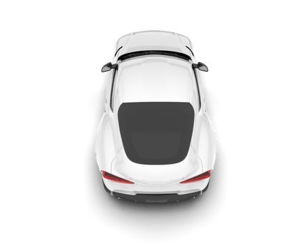 White sport car on transparent background. 3d rendering - illustration png