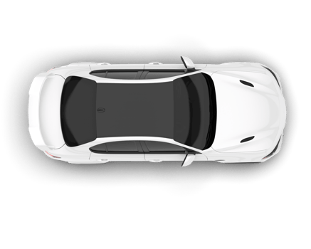 White sport car on transparent background. 3d rendering - illustration png
