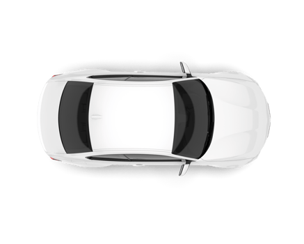 White sport car on transparent background. 3d rendering - illustration png