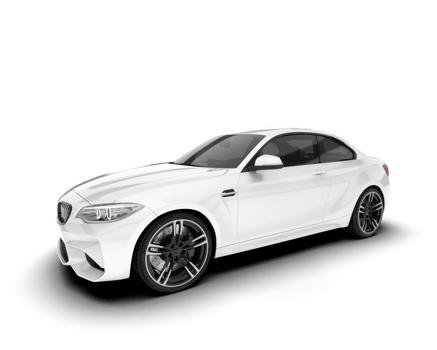 White sport car isolated on transparent background. 3d rendering - illustration png