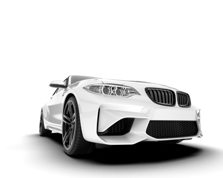 White sport car isolated on transparent background. 3d rendering - illustration png