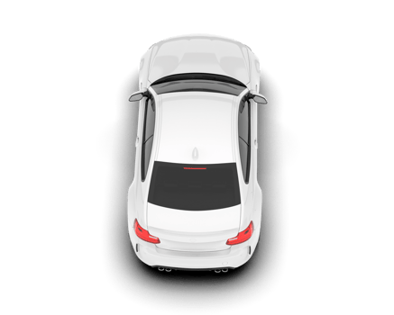 White sport car isolated on transparent background. 3d rendering - illustration png