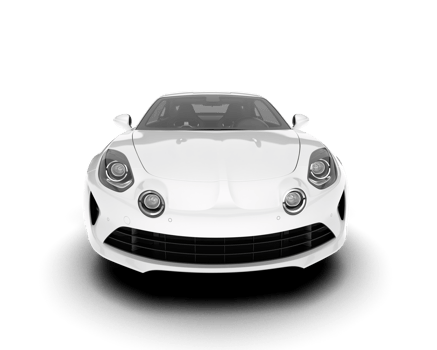 White sport car isolated on transparent background. 3d rendering - illustration png