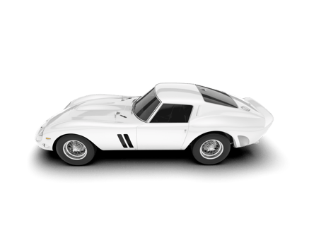 White sport car on transparent background. 3d rendering - illustration png