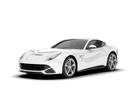 White sport car on transparent background. 3d rendering - illustration png