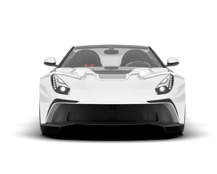 White sport car on transparent background. 3d rendering - illustration png
